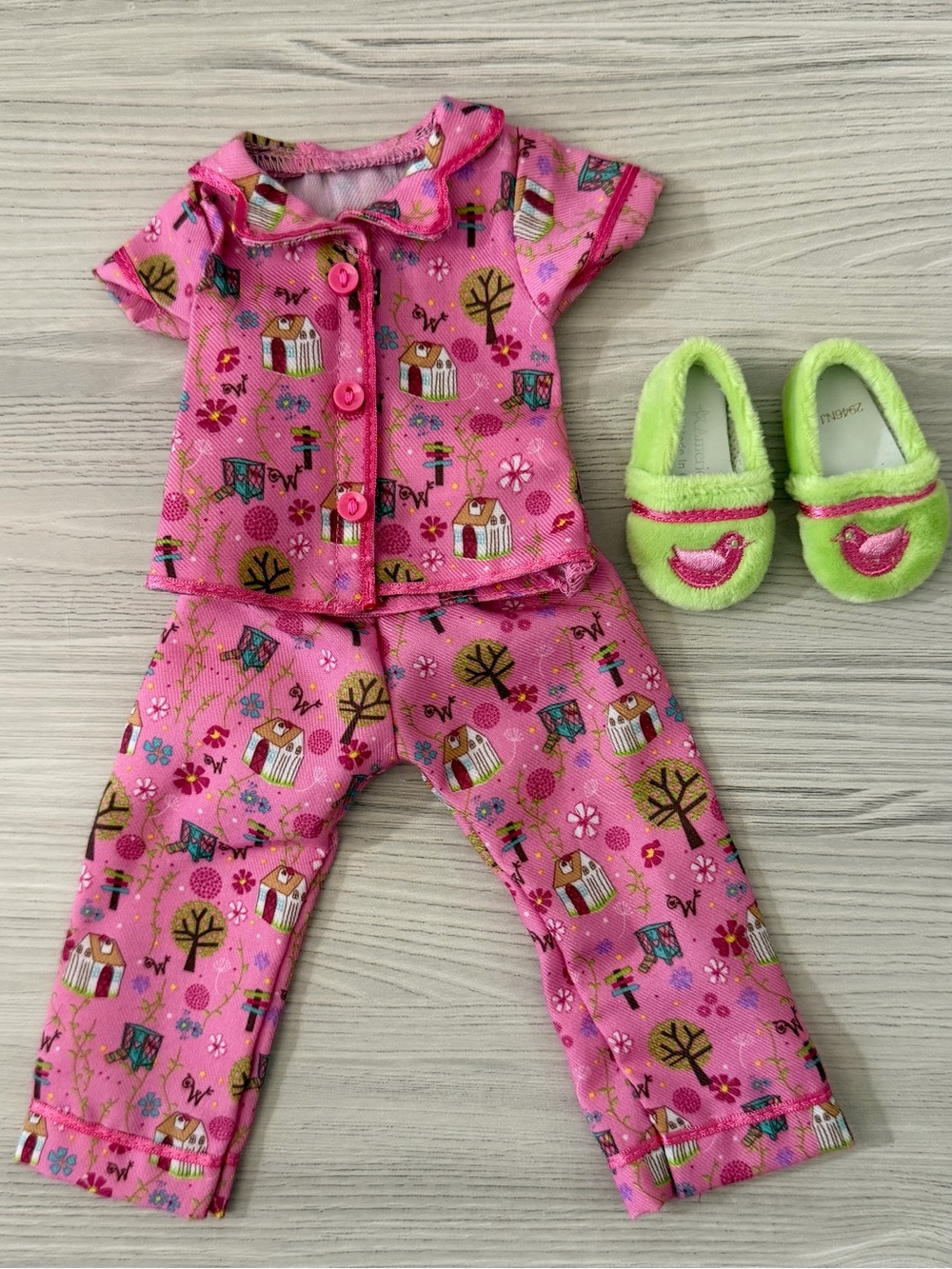American Girl Wellie Wishers Enchanted Garden PJs set. 3pc